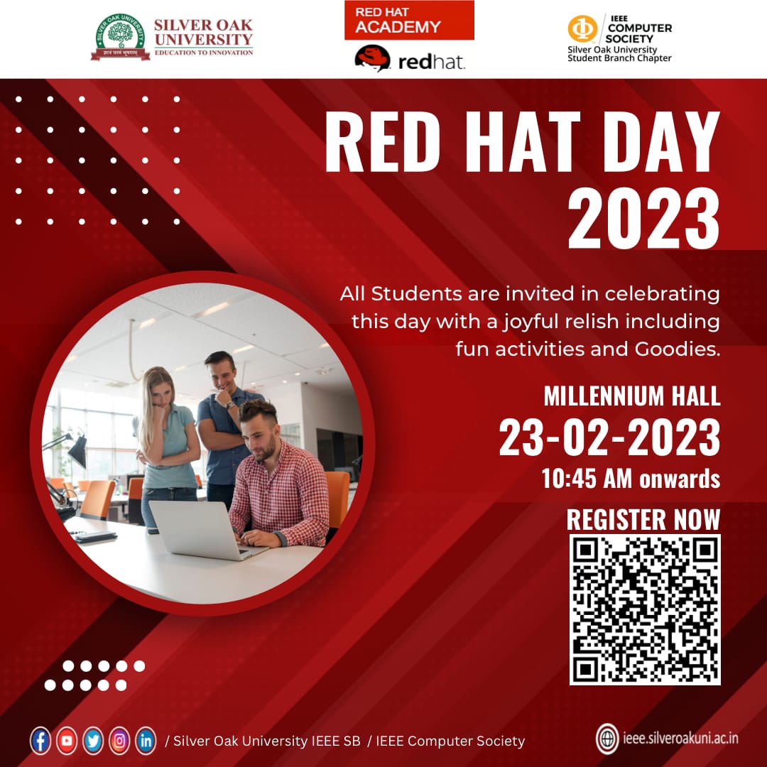 Red Hat Day Celebration Silver Oak University IEEE Student Branch