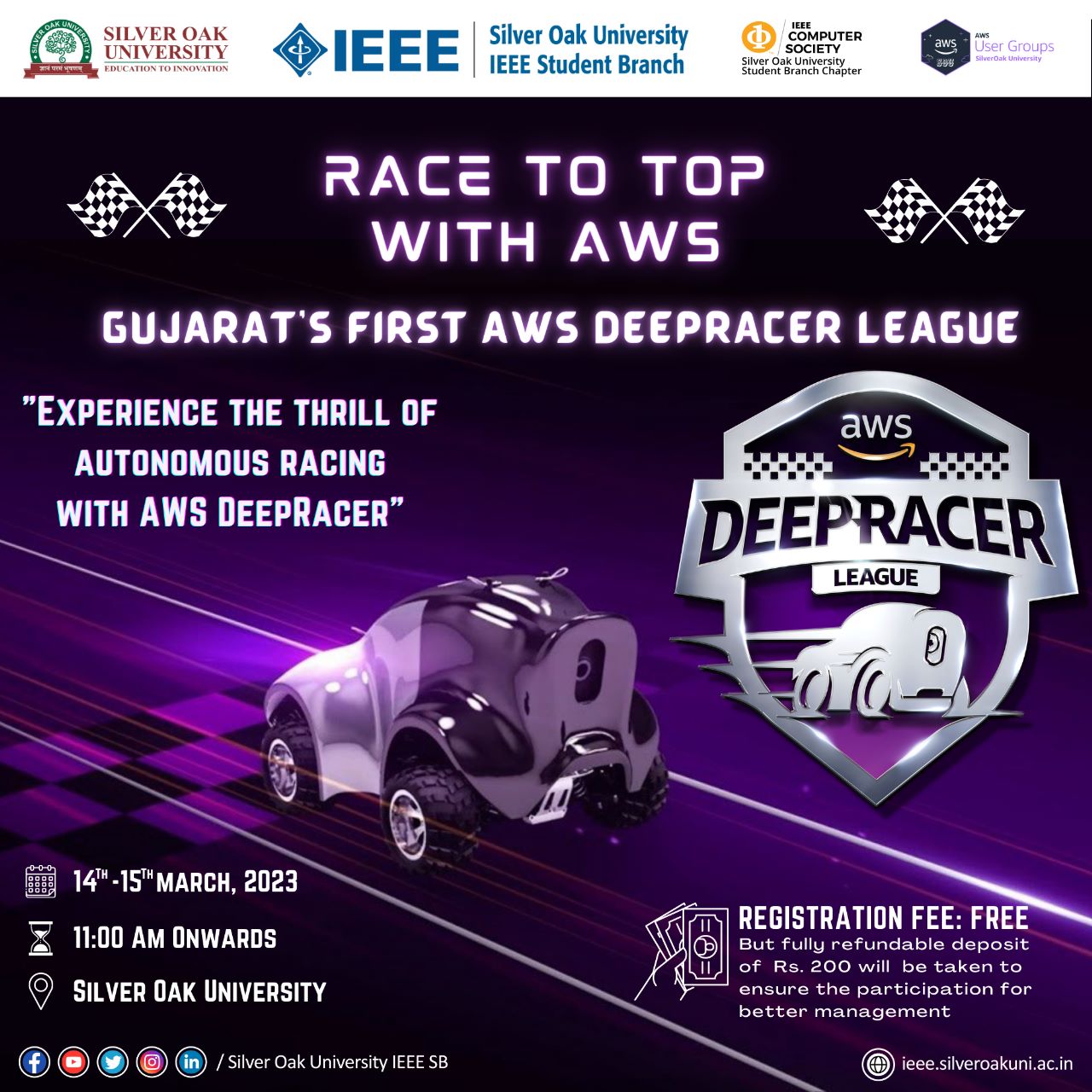 Race To Top With AWS – Silver Oak University IEEE Student Branch